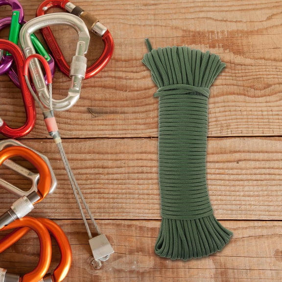 LOLIPPYY Heavy Duty Olive Green Parachute Cord for Outdoor Camping and Survival Applications
