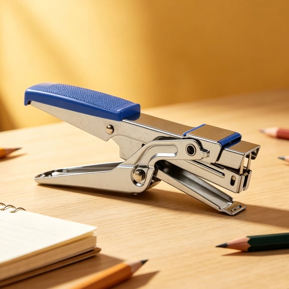 LOLIPPYY Heavy Duty Plier Stapler Blue for Home Use with Effort Saving Design and Accurate Alignment