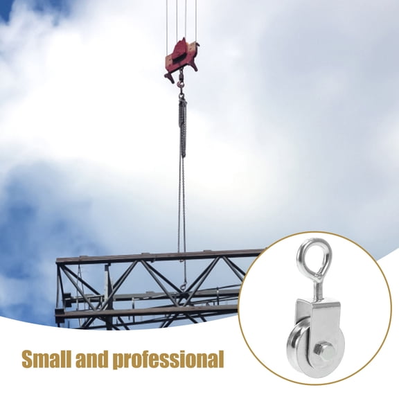 LOLIPPYY Heavy Duty Pulley Cable Pulley Wheel Steel Silver 1Set for Professionals Handling Moving Objects