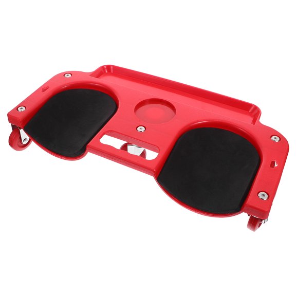 LOLIPPYY Heavy Duty Rolling Knee Pads Red Protective Kneeling Mat for Flooring and Garage Work