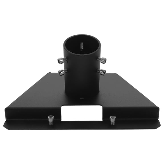 LOLIPPYY Heavy Duty Satellite Dish Mount Black Metal Pole Mounting Kit for Roof and Wall Use