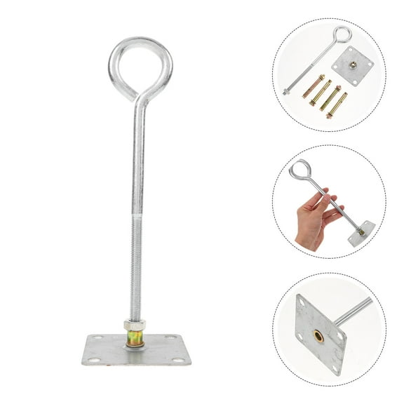 LOLIPPYY Heavy Duty Steel Ceiling Hook Silver Ceiling Anchor for Fan Mounting and Light Fixtures