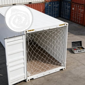 LOLIPPYY Heavy Duty White Mesh Cargo Net for Pickup Truck Bed, Elastic Bungee Storage Net for Trailer and Truck