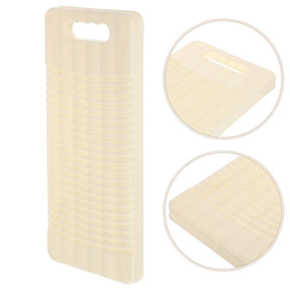 LOLIPPYY Heavy Duty White Washboard for Laundry with Textured Scrub Surface for Effective Dirt Removal