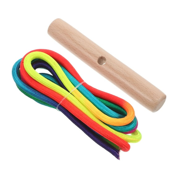 LOLIPPYY Heavy Duty Wooden Sled Rope with Comfortable Handle for Outdoor Snow Sledding