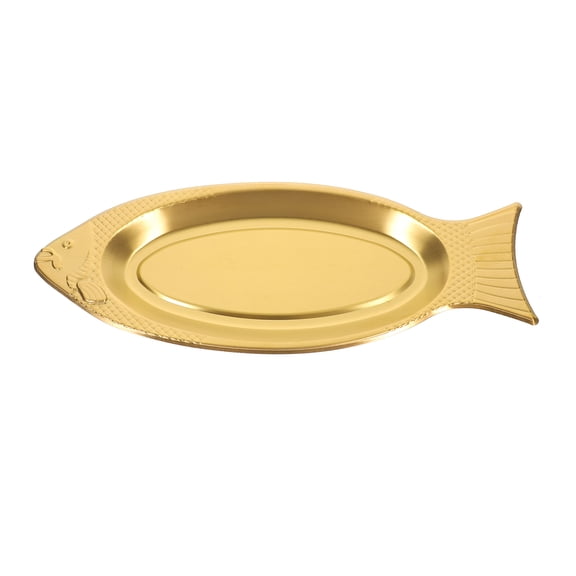 LOLIPPYY High Grade Stainless Steel Fish Plate Golden Color for Grilled and Steamed Dishes
