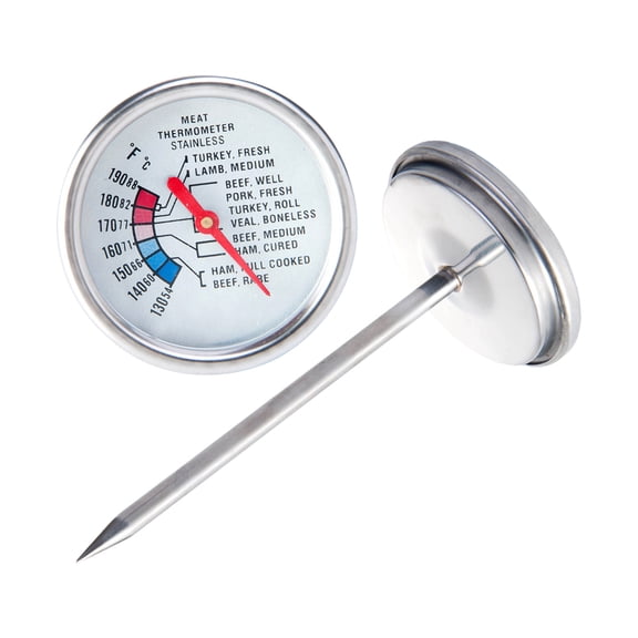 LOLIPPYY High Grade Stainless Steel Steak Thermometer with Clear Pointer for Meat Cooking