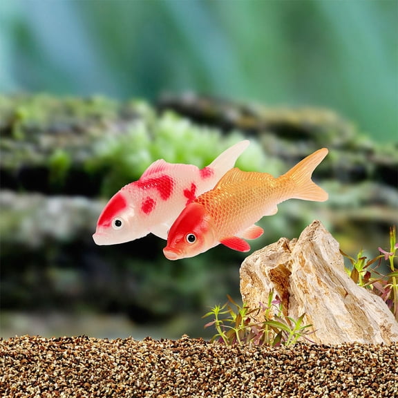 LOLIPPYY High Realism Plastic Goldfish Simulation Model for Aquarium and Home Decoration