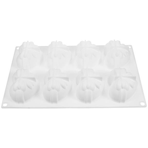 LOLIPPYY High Temperature Resistant White Silicone Heart Baking Mold for Kitchen Cake Cupcake Decoration