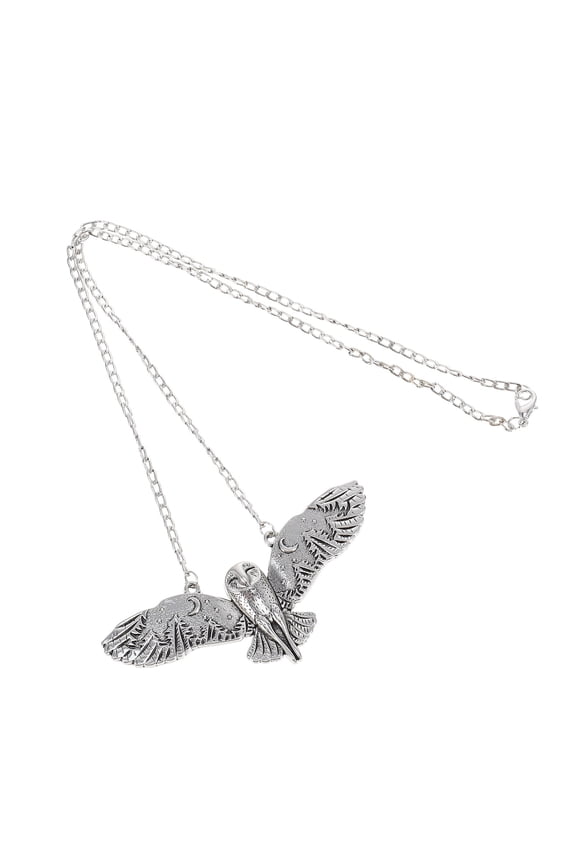 Hip Hop Style Owl Pendant Necklace Decorative Clavicle Chain for Party and Outdoor