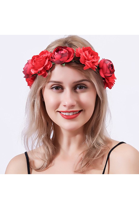Holiday Bride Headband Flower Headpiece Hair Decoration for Elegant Occasions 1Pack