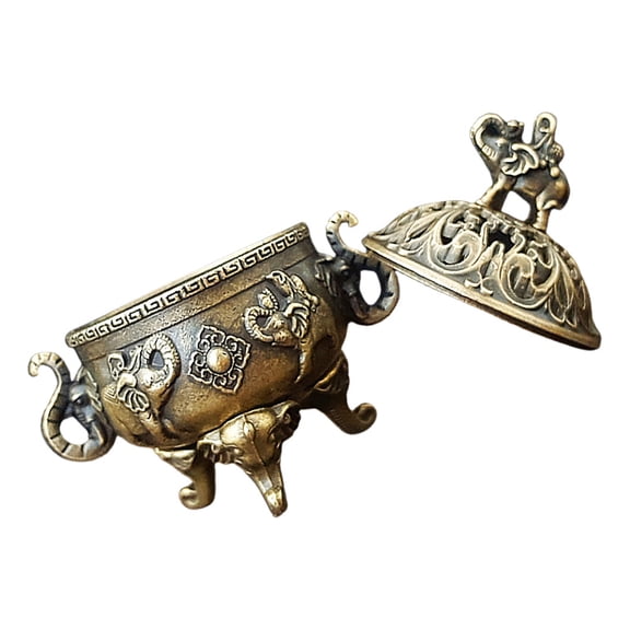 LOLIPPYY Hollow-Out Incense Holder For Sticks Antique Copper Burn Burner Bowl For Home Decor Aesthetic 1Pcs