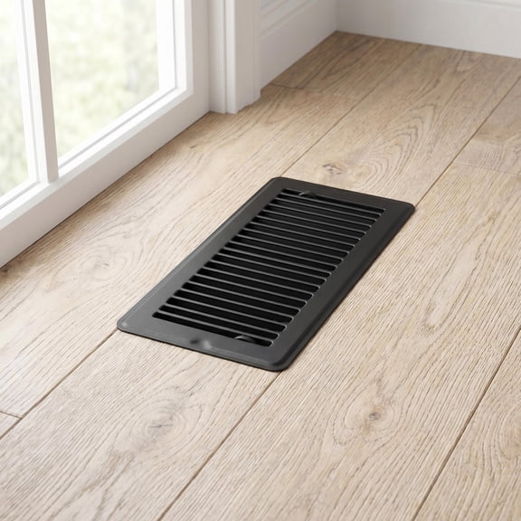 LOLIPPYY Black Metal Floor Vent, Easy Snap-in, Optimal Airflow, for Home Use