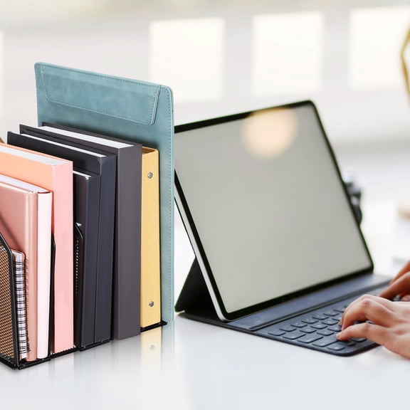 LOLIPPYY Home Office Metal Desk Organizer with Five Compartments Sturdy and Modern Design