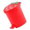 thumbnail image 1 of LOLIPPYY Small Red Desktop Trash Bin with Lid, Practical PP Plastic Garbage Can for Home and Office Use, 1 of 8