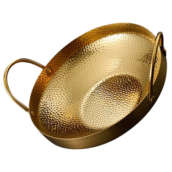 LOLIPPYY Stainless Steel Hot Pot for Home Cooking with Elegant Golden Finish, 1 Pack