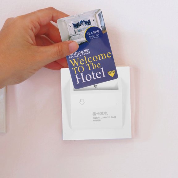 LOLIPPYY Hotel Accessory White Card Power Switch Panel Secure Control for Guesthouse and Hotel Rooms