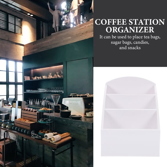 LOLIPPYY Acrylic Coffee Organizer Box for Hotel Supplies - Storage Container for Sugar, Tea Bags, Condiments and More