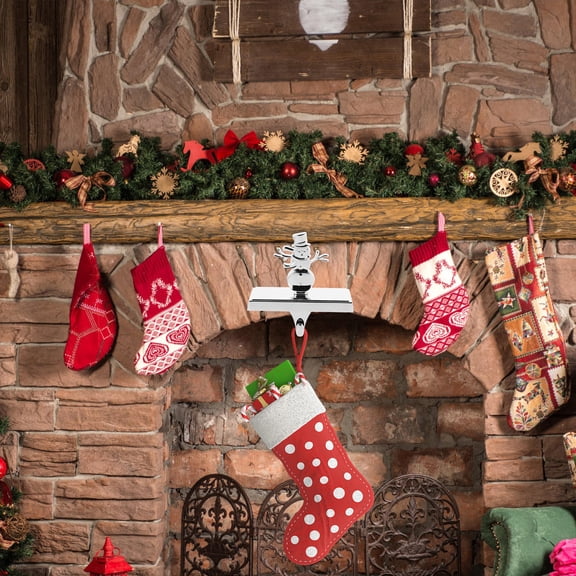 LOLIPPYY Iron Stocking Holder for Hanging Christmas Stockings, Space-Saving Design, 1 Piece