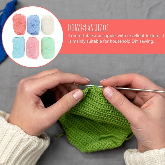 LOLIPPYY Cotton Crochet Yarn for Household Knitting, Assorted Colors for Sofa Cushions, Pillows, and Craft Projects