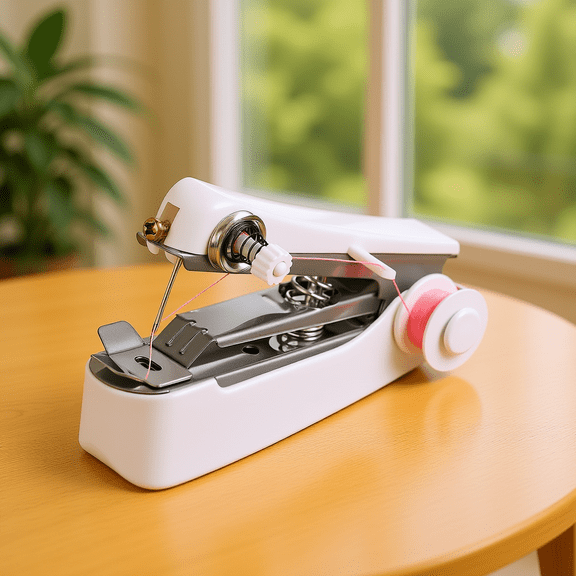 LOLIPPYY Household Sewing Machine Portable For Crafting White Plastic 1 Set