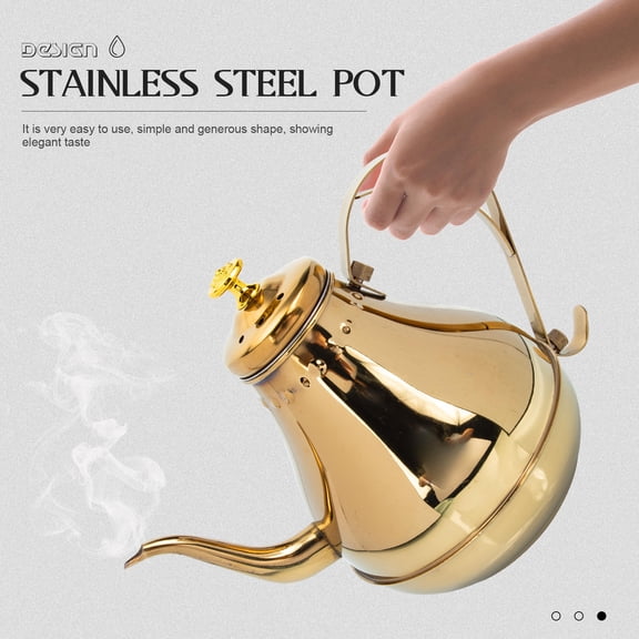 LOLIPPYY Stainless Steel Tea Pot for Household Use, Elegant Design, and Stylish, Perfect for Adults, 1 Piece