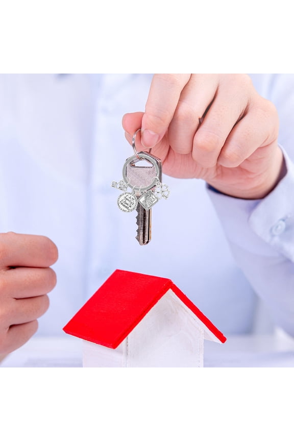 Housewarming Present House Shaped Keychains Zinc Alloy Cute Home Keychain Homeowners 1Pack