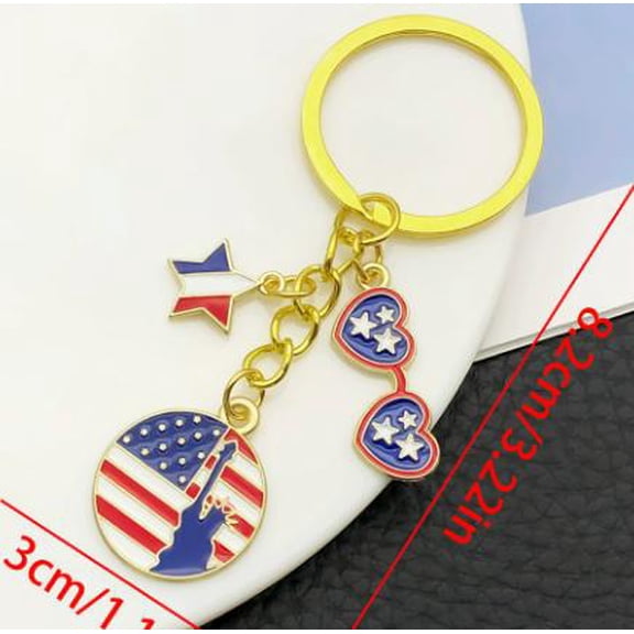 LOLIPPYY Independence Day Keychain: Purse Charm Pendant Handbag Key Chain Decoration Backpack Pendant Memorial Day Statue Of Liberty Ornament For Women