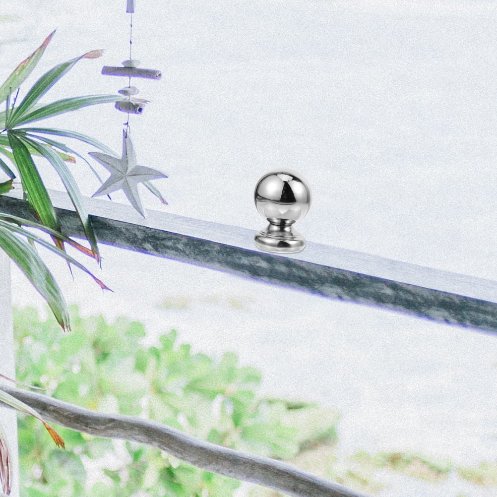LOLIPPYY Indoor Stair Railing Ball Finial Stainless Steel Silver ...