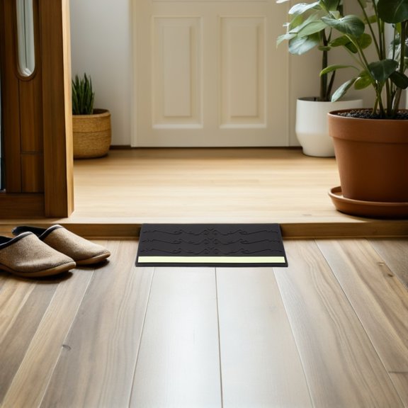 LOLIPPYY Indoor Threshold Ramp for Doorways in Reliable Rubber with Night Visibility and Non Slip Design