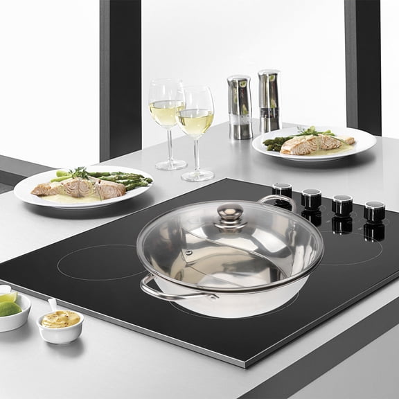 LOLIPPYY Induction Hot Pot Multifunctional Cookware with Lid for Party Use 1Pack