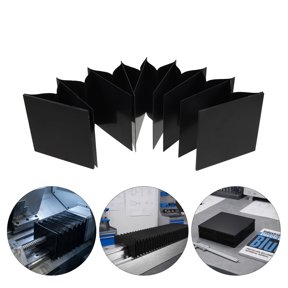 LOLIPPYY Industrial Black Milling Machine Bellows Cover, Foldable Accordion Guide Rail Protector
