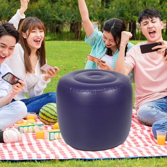 LOLIPPYY Inflatable Blue Seat Cushion Outdoor Portable for Travel Camping Concerts Comfortable Pad