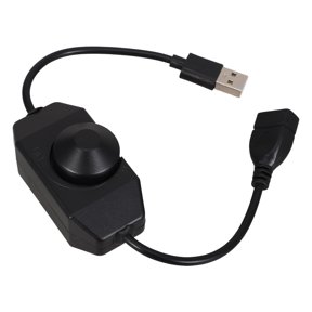 LOLIPPYY Inline USB LED Strip Dimmer Controller with Rotary Knob for Smooth and Precise Light Brightness Adjustment