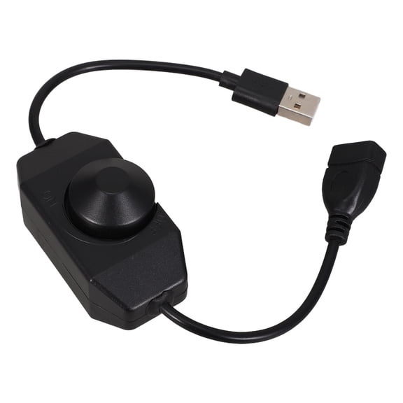 LOLIPPYY Inline USB LED Strip Dimmer Controller with Rotary Knob for Smooth and Precise Light Brightness Adjustment