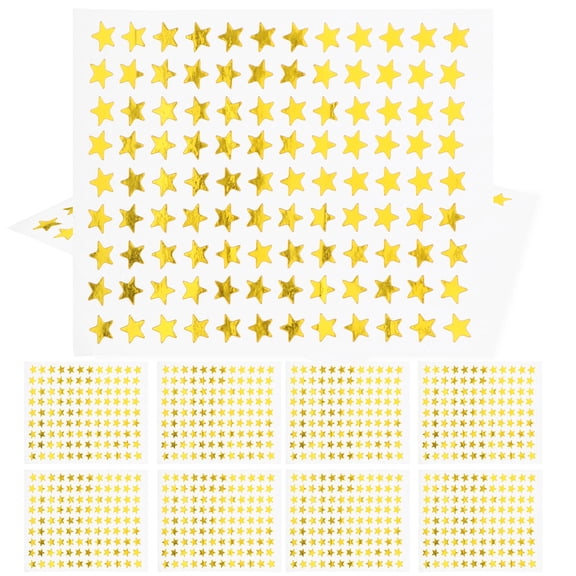 LOLIPPYY Motivational Golden Star Stickers for Teacher Appreciation and Student Reward Charts