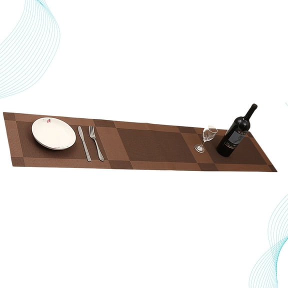 LOLIPPYY Brown Insulated Table Mat PVC Non-Fading Kitchen Placemat 1 Piece for Dining and Home Use