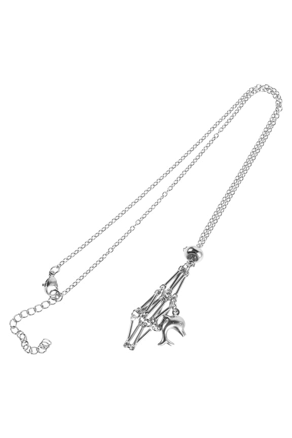 Intricate Metal Weave Crystal Cage Holder Necklace for Versatile Crystal Display