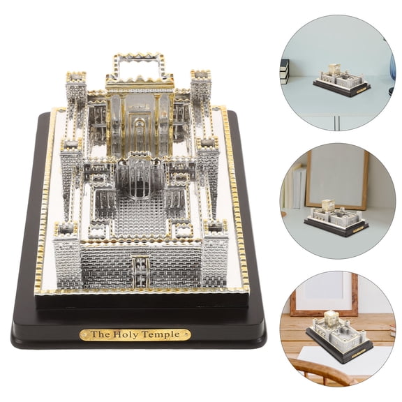 LOLIPPYY Intricate Resin Jerusalem Temple Model for Desktop Decor and Living Room Ornament
