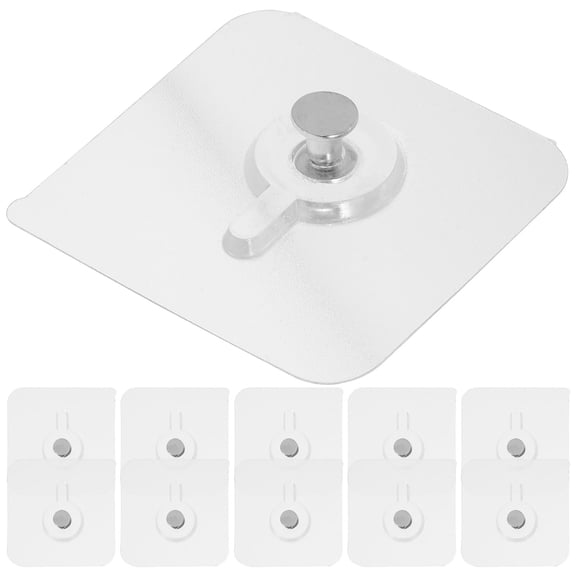 LOLIPPYY Invisible Adhesive Plate Hangers, Plastic Hooks for Home and Office, 5-Pack Wall Mounts