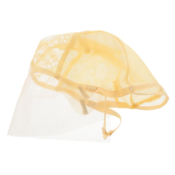 LOLIPPYY Invisible Wigs Cap for Women's Lace Tpart Design Beige Real Hair Elastic Nylon Mesh 1 Count