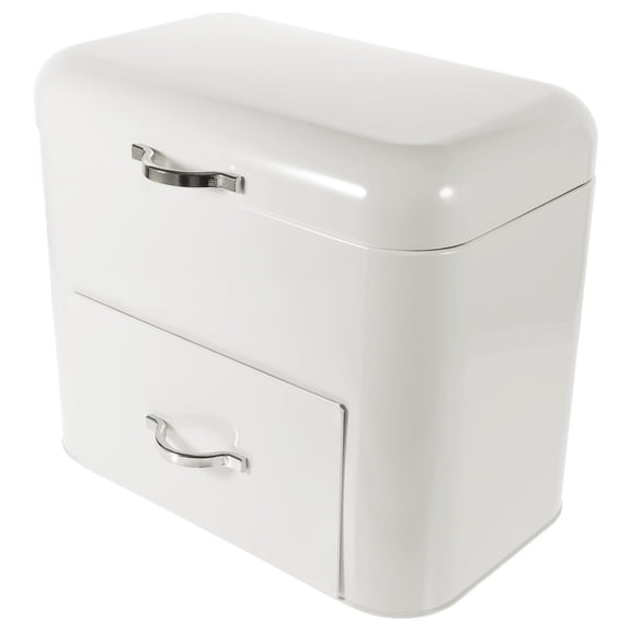 LOLIPPYY Iron Bread Bin with Lid for Home and Bakery Food Storage and Organization
