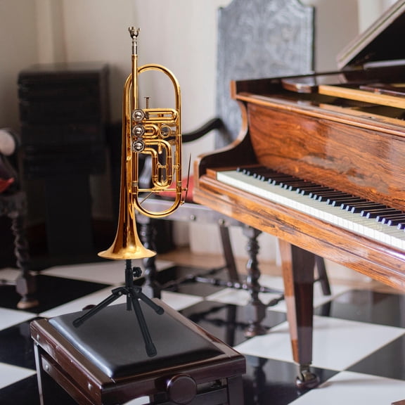 LOLIPPYY Iron Musical Instrument Storage Stand for Trumpet with Foldable and Scratch-Free Design