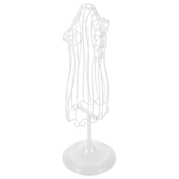 LOLIPPYY Home Use White Iron Dress Mannequin Stand Sturdy Pet Clothes Display Holder for Dog and Cat Coats