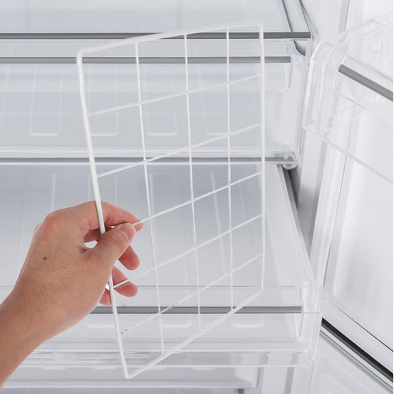 LOLIPPYY Iron Wire Freezer Partition Divider in White for Deep Freezer Space Saving