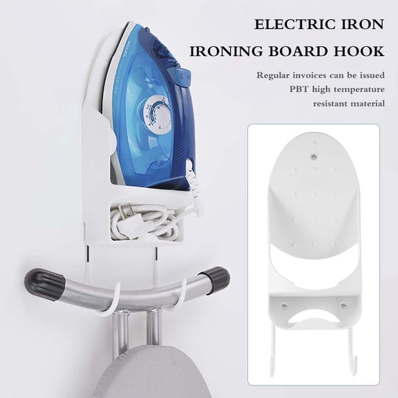 LOLIPPYY Wall-Mounted Ironing Board Organizer Rack for Bedroom - Space Saving Storage, 1 Set