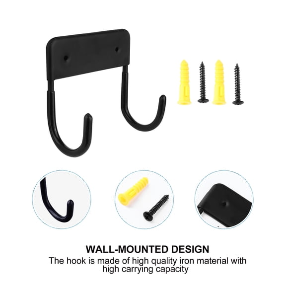 LOLIPPYY Wall-Mounted Ironing Board Bracket in Black - Space-Saving Ironing Board Storage Rack, 1 Set