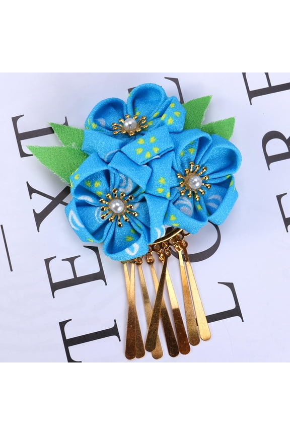 Cloth Tassel Hairpin for Kimono, Hair Accessory, Perfect for Beach Parties - 1 Set