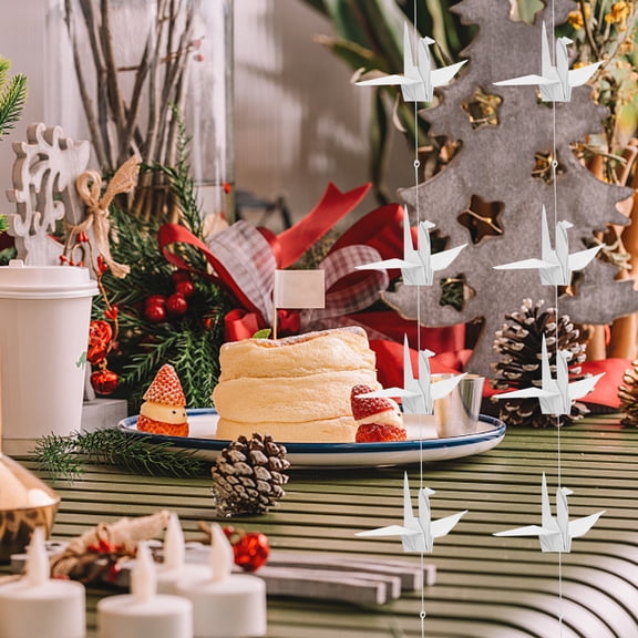 LOLIPPYY Japanese- Crane Garland Paper Streamers for Wedding Decorations and Bridal Shower Celebrations