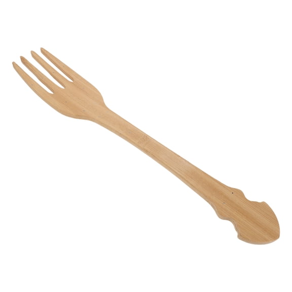 LOLIPPYY Jumbo Wooden Fork 20 Inch Light Brown Oversized Photo Booth Prop for Parties and Events